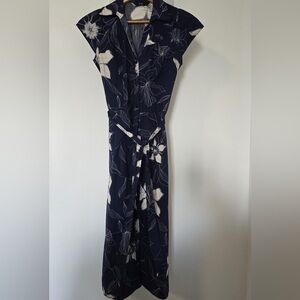 F&F Navy and White Floral Dress